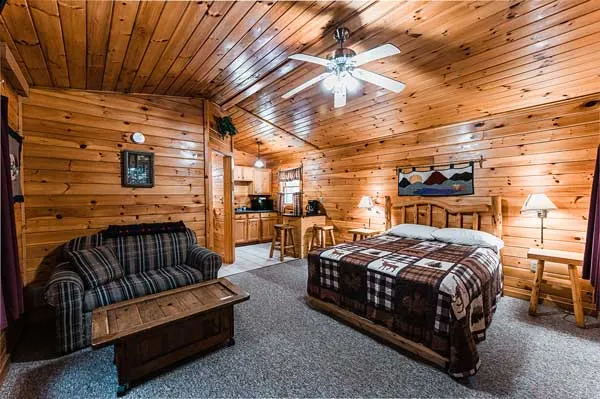 2 person cozy cabin rental in The Forks Maine.