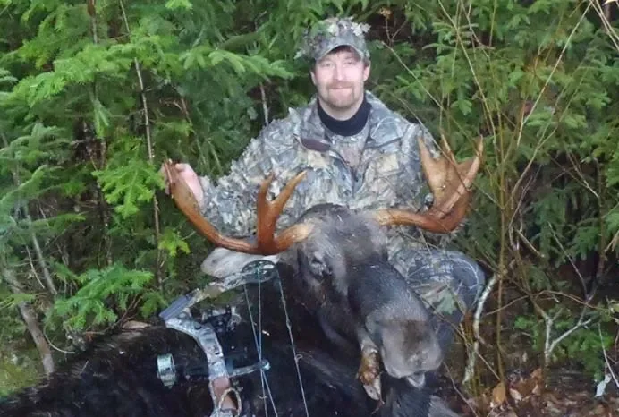 Moose hunter in Maine from Northern Outdoors.