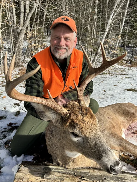 Tim Mecheski 2025 Rack of the year at Northern Outdoors guided deer hunt.